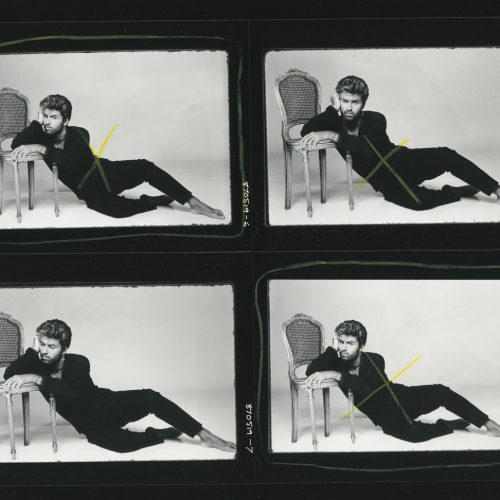 Brian Aris - George Michael Contact Sheet, Studio London 1987