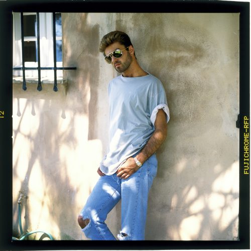 Brian Aris - George Michael Leaning in Denim, San Tropez, 1988